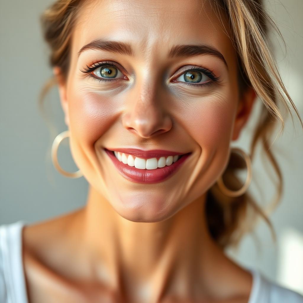 Vibrant woman with bright glowing skin after a high-dose Vitamin C IV at Ridgeline.