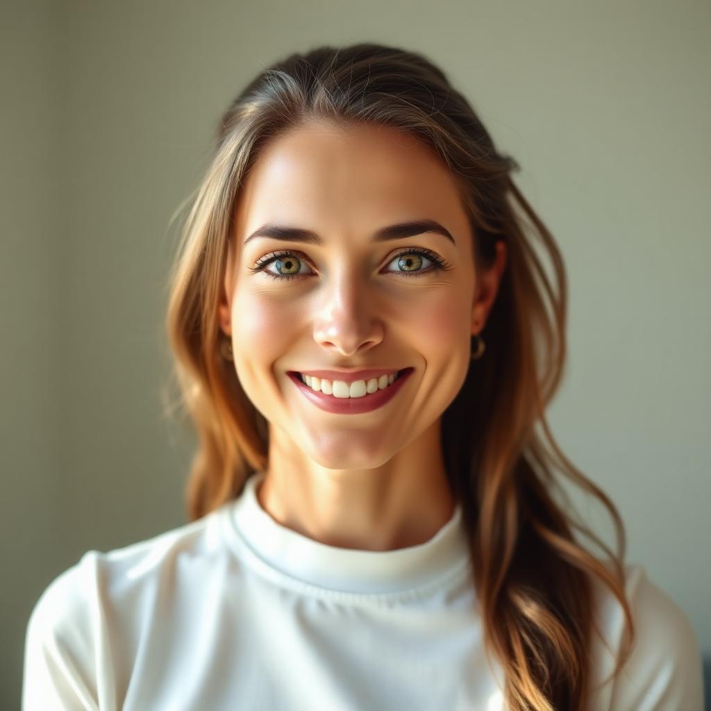 Energized woman with healthy glowing skin and bright eyes after EBOO therapy at Ridgeline.