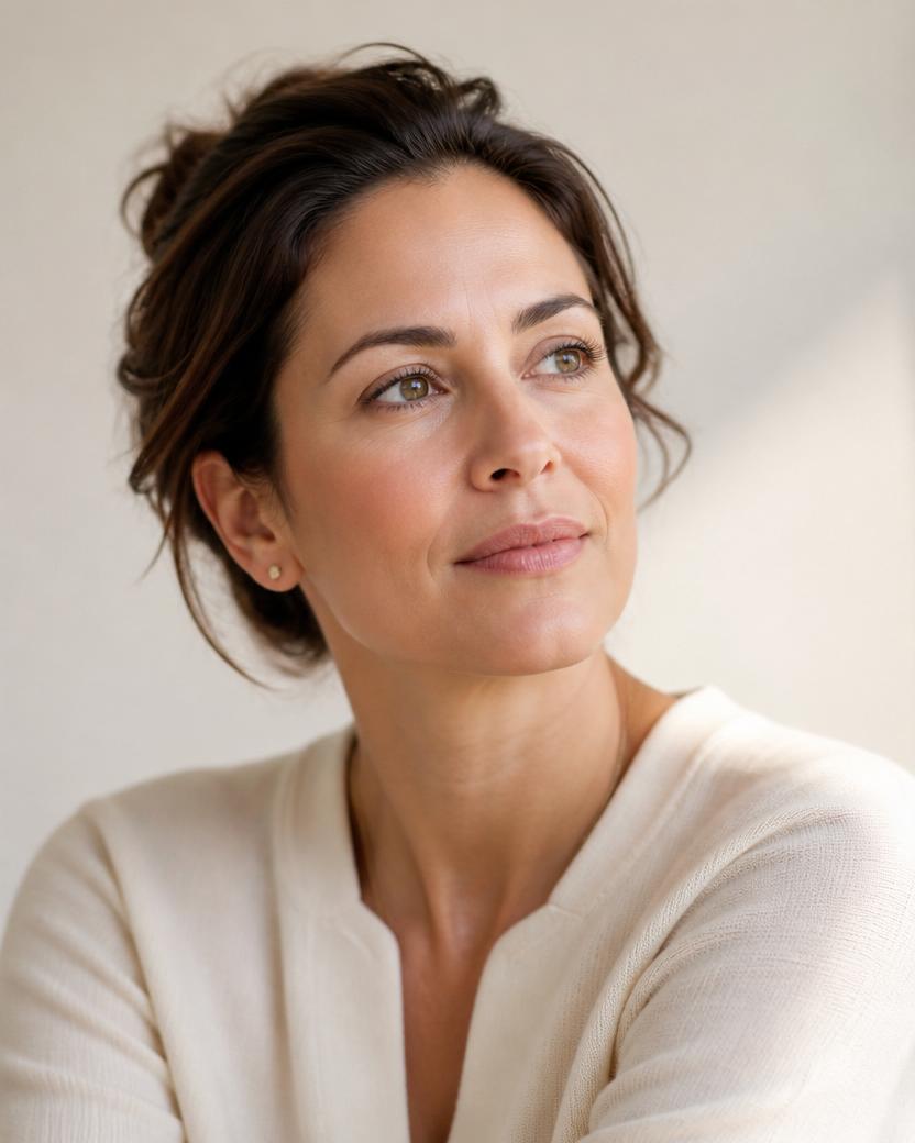 Woman with a softly relaxed, well-rested expression and smooth forehead after a conservative Botox treatment at Ridgeline.